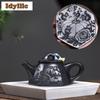 210ml Yixing Purple Clay Teapots Artists Handmade Stone Scoop Pot Raw Ore Stone Yellow Mud Kettle With Strainer Zisha Tea Set