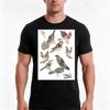 Lino Cut Garden Bird Collage TShirt Summer Casual Cotton Tee Oversized Streetwear Tops Vintage Graphic Print 100 Cotton