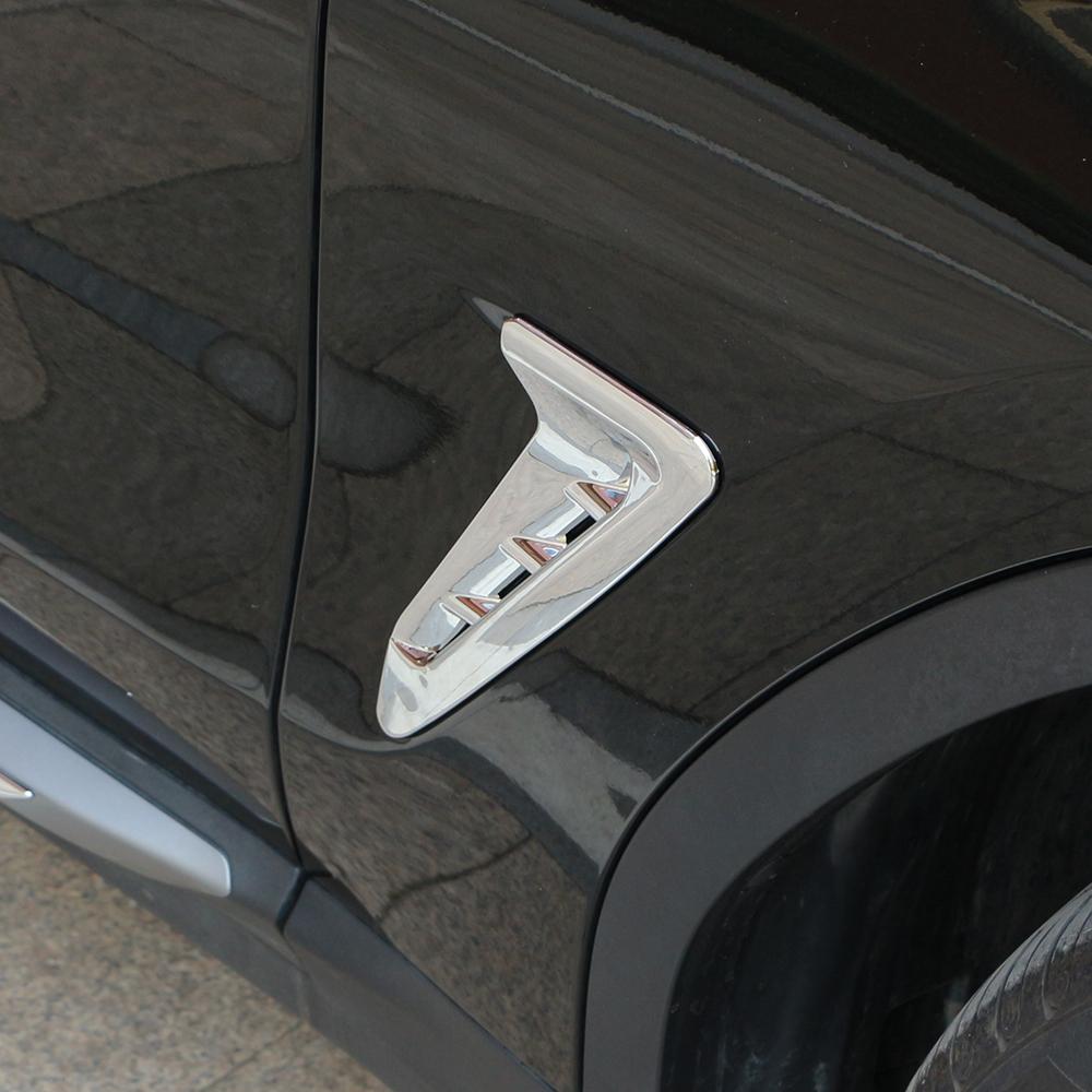 2Pcs Car Exterior Side Air Vent Trim Sticker Side Fender Cover for BMW X3 X4 G01 G02 2018 - 2025 Shark Gills Flow Accessories