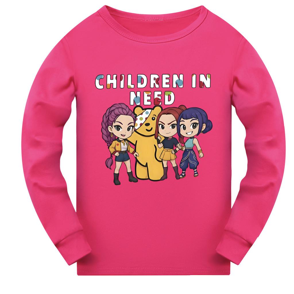 5103 Kids Girls Rumi Zoey Mira Super Star Print Long Sleeves T-Shirt