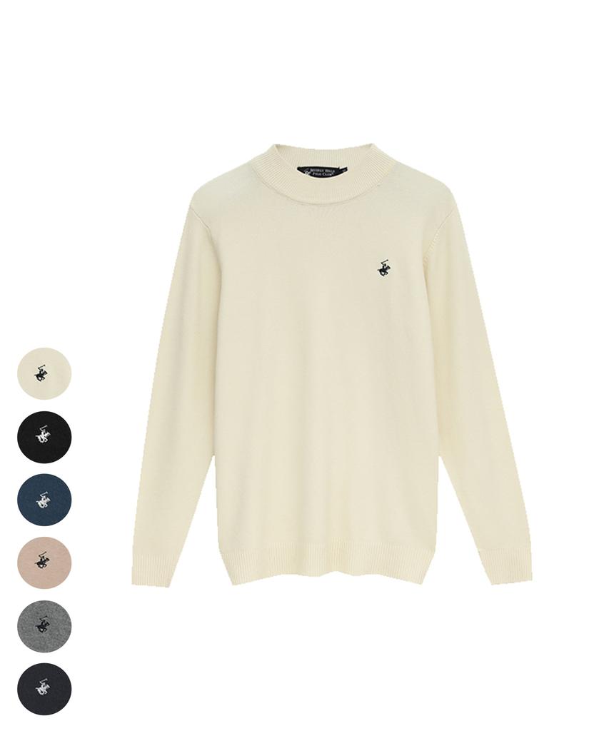 BHPOLOCLUB Men'S & Women'S Daily Basic Mock Neck Knit 7 Colors Ts953