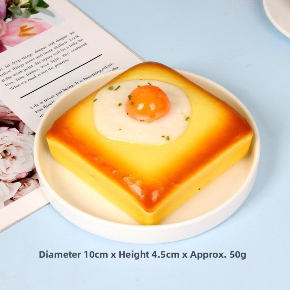 

Slow Rebound Fried Egg Toast Squeeze Toy Bread Toy Stress Relief Fidget Toy For Kids