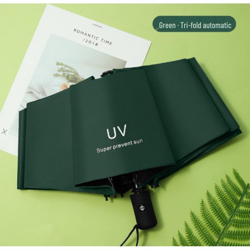 Durable Semi-Automatic UV-Resistant Folding Sun Umbrella for Students