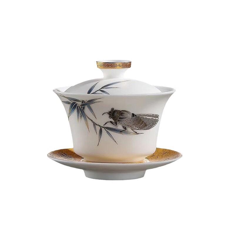 Chaxun Mutton-Fat Jade Porcelain Teapot