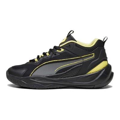 Buty do koszykówki Playmaker Proste Wszechstronne Antypoślizgowe Średniej Wysokości Trampki Unisex Czarne Szare Żółte 392330-07