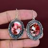 Kingman Red Mohave Copper Turquoise Earrings 925 Sterling Silver Earring Gemstone Jewelry Handmade Earring Anniversary Gifts Dangle Earrings