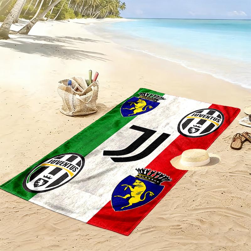 Asciugamano da Spiaggia Juventus Football Club Adatto per Viaggi, Attività all'Aperto, Piscine, Yoga, Surf, Campeggio, Escursionismo, Palestra