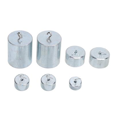 7 Pcs Hooked Weight Set 10g 20g 50g 200g Chrome Steel Hook Weight Set for Laboratory School