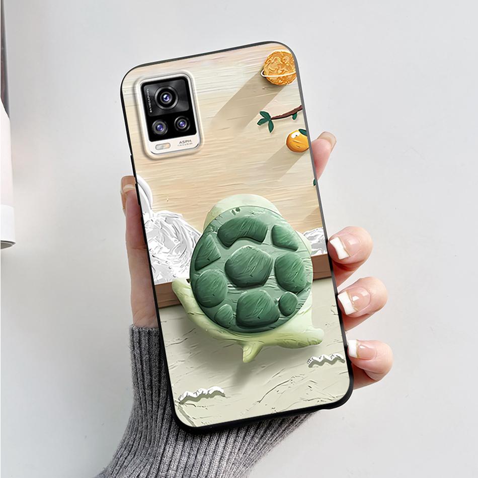 For Vivo V20 2021 Case V2040 Cute Cat Bear Frog Cover Soft Silicone Slim Phone Case For Vivo V20 V 20 VivoV20 V2025 V2024 Bags