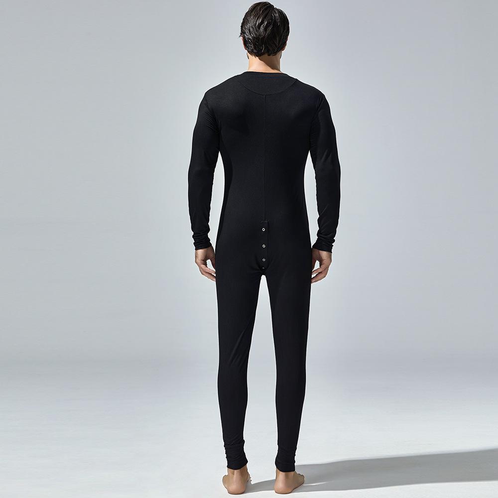 2024 Spring Jumpsuit: Open-Crotch Pajama Set with Long-Sleeve Top and Pants