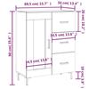 VidaXL Buffet chêne fumé 69,5x34x90 cm bois d'ingénierie 830265