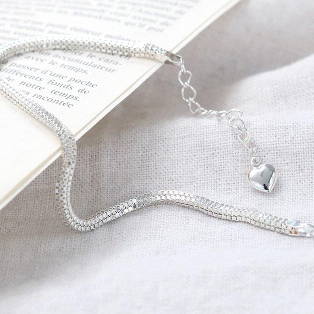 92.5 Silver Snake Chain Point Bold Snake Chain Silver Bracelet Girlfriend Birthday 100th Day Gift Silver Bracelet Layered Bracelet
