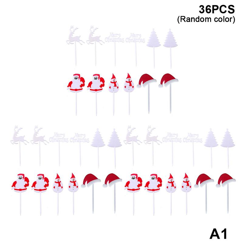 Christmas Fruit Fork Set Food Pick Sliced Fruit Fork Animal Plastic Toothpick Stick Bento Accessories