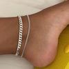 Fashion Accessories New Jewelry Women's High-end Gold Niche Chain Double Anklet