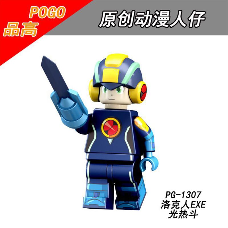 Cartoon Building Blocks Rockman Mini Figures Building Bricks Toys Children Boy Girls Giftn