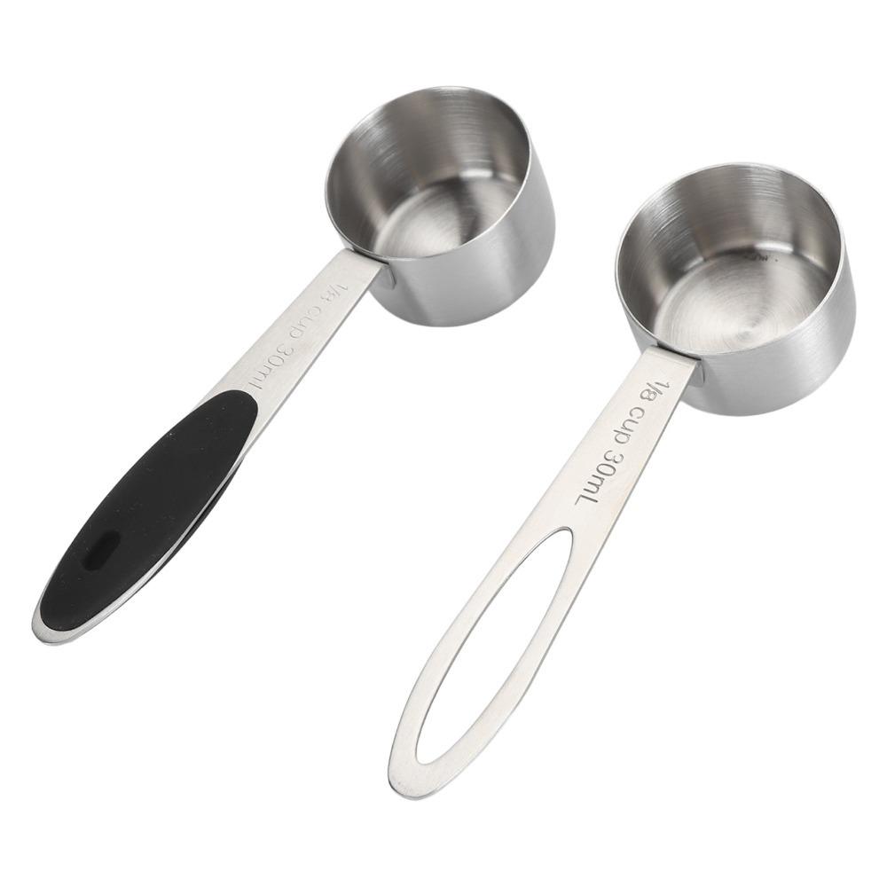 2pcs set Stainless Steel Stainless Steel Measuring Spoon Coffee Bean Measuring Spoon Coffee