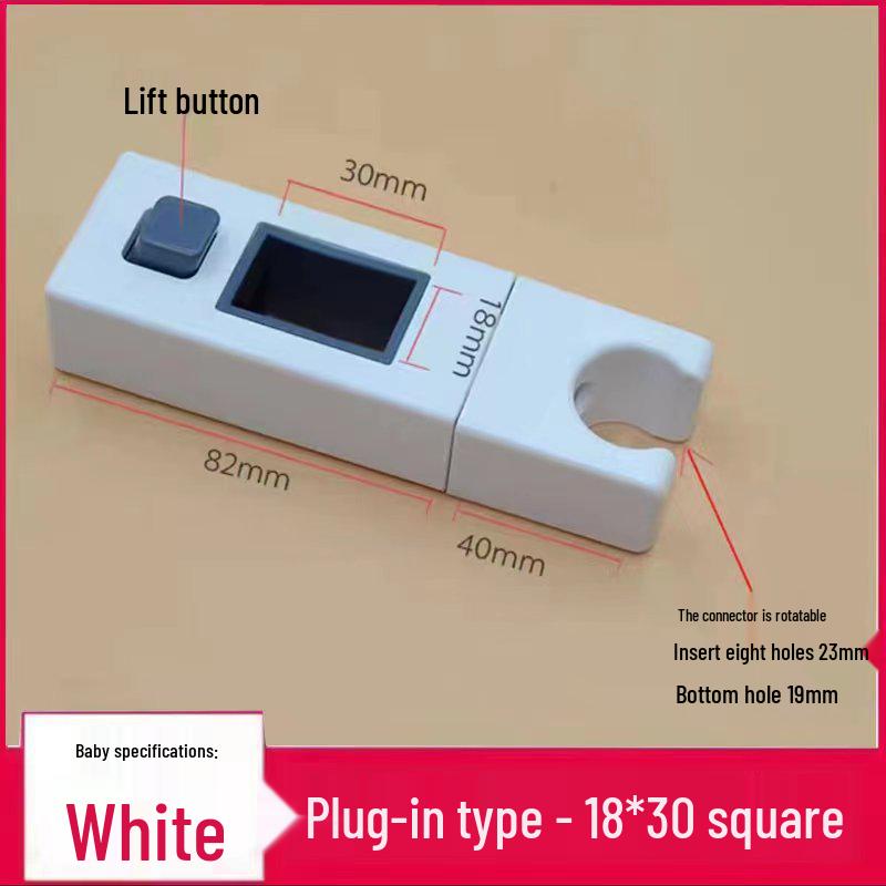 Adjustable Square Shower Head Holder Bracket - Fixed Base, Nozzle Holder, Shower Rod Accessory