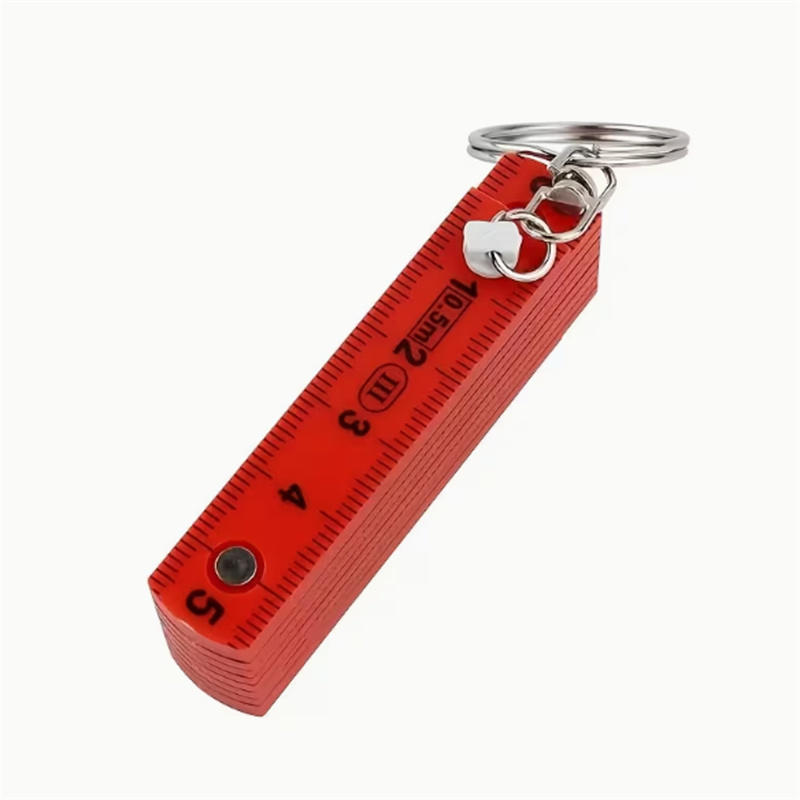 1pc Multifunctional ABS Plastic Folding Ruler,45cm/17.72in,10-Fold with Keychain,Compact and Portable,Folding Ruler Drawing Tool