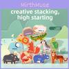 Tiger Cartoon Elephant Animal Building Blocks Stacking Balance Game Toy Children