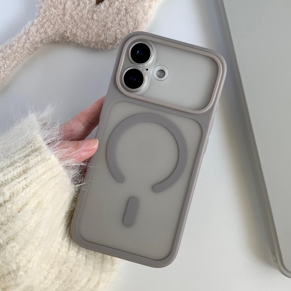 New Luxury Matte Transparent Magnetic Phone Case for iPhone 17 Pro Air 17 16 15 14 13 Pro Max For Magsafe Detachable Lens Cover