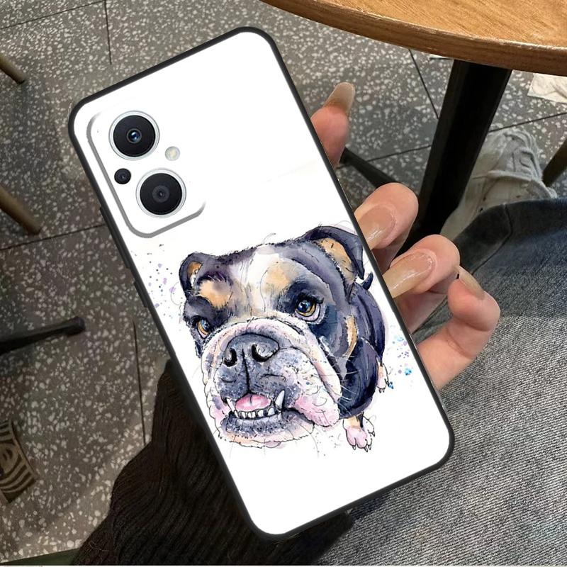 British Bulldog For OPPO Reno 10 11 12 13 14 Pro 7 8 Lite 8T 11F 12F 13F 14F OPPO Find X8 X9 X5 X6 Pro Case
