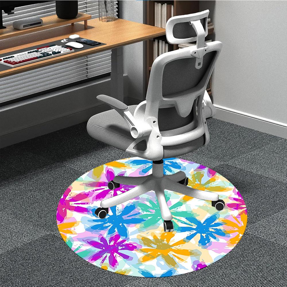

1pc Floral Pattern Chair Carpet for Office - Durable, Ideal for Chair Mats, Stylish & Functional Decorative Rug yy260203013 80cm by 80cm