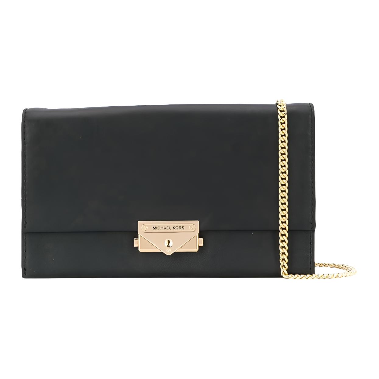 

Michael Kors Cece Gold Buckle Flap Envelope Bag Chain Style Leather Shoulder Crossbody Bag Large Women bags Black 32F9G0EC7L-BLACK Basic Set (Bag+Dust Bag)
