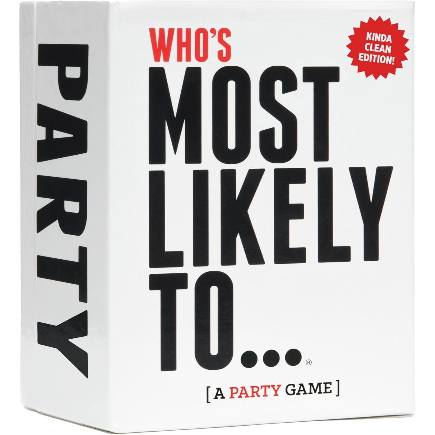

Games Who s Most Likely to Kinda Clean Family Edition Game Nights Entertainment Cards