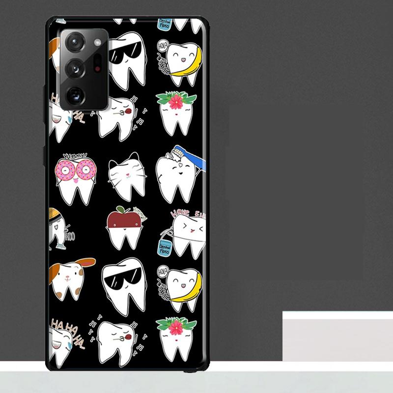 Dentist Tooth Pattern Case For Samsung Galaxy S23 S24 S25 Ultra S9 S10 S20 S21 S22 Plus S23 FE S25 FE Phone Cover