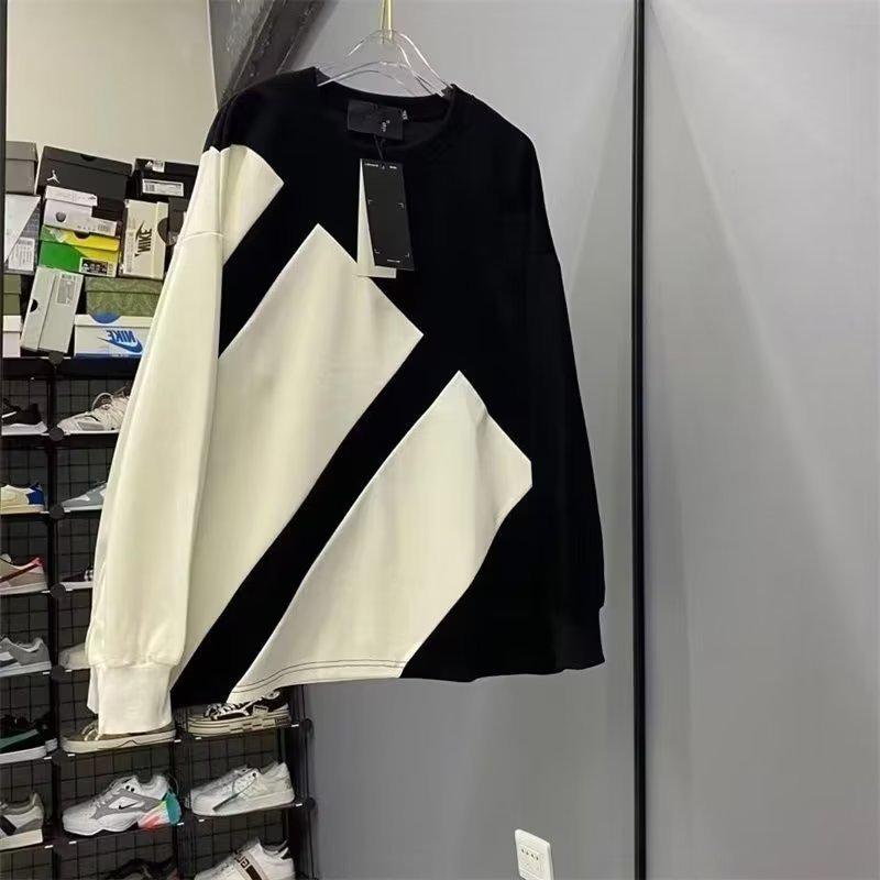 

Men s Spring & Autumn Color Block Hoodie: Loose, Long-Sleeved, Trendy Korean Style 2XL чорний