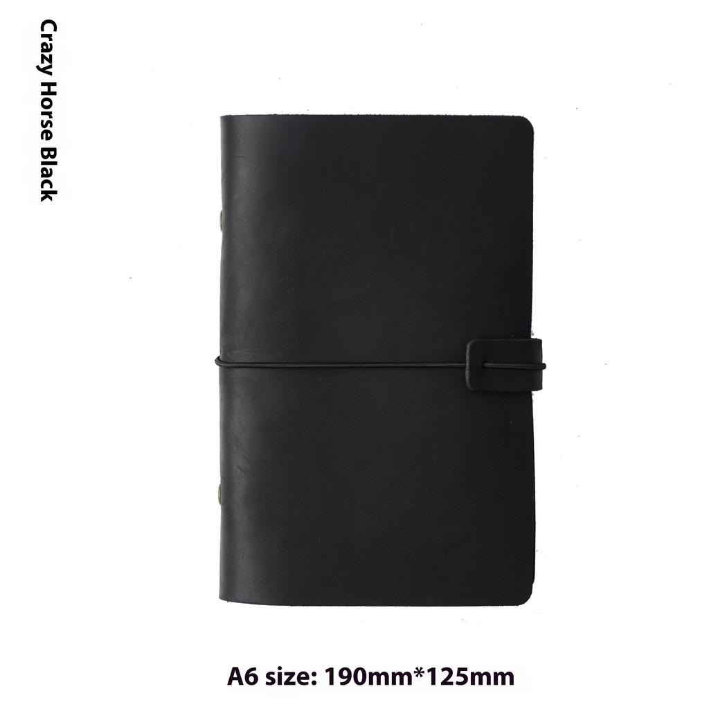 Handmade First Layer Cowhide Book Genuine Leather Hand Account Binder Notebook Retro Nostalgic Travel Diary