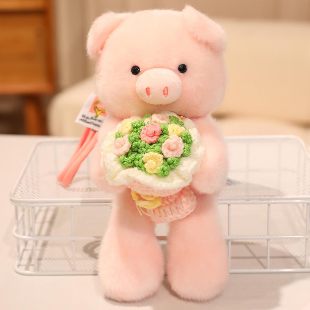 Fox Rabbit Panda Themed Plush Keychain Toy Hamster Flower Soft Pp Cotton Gift