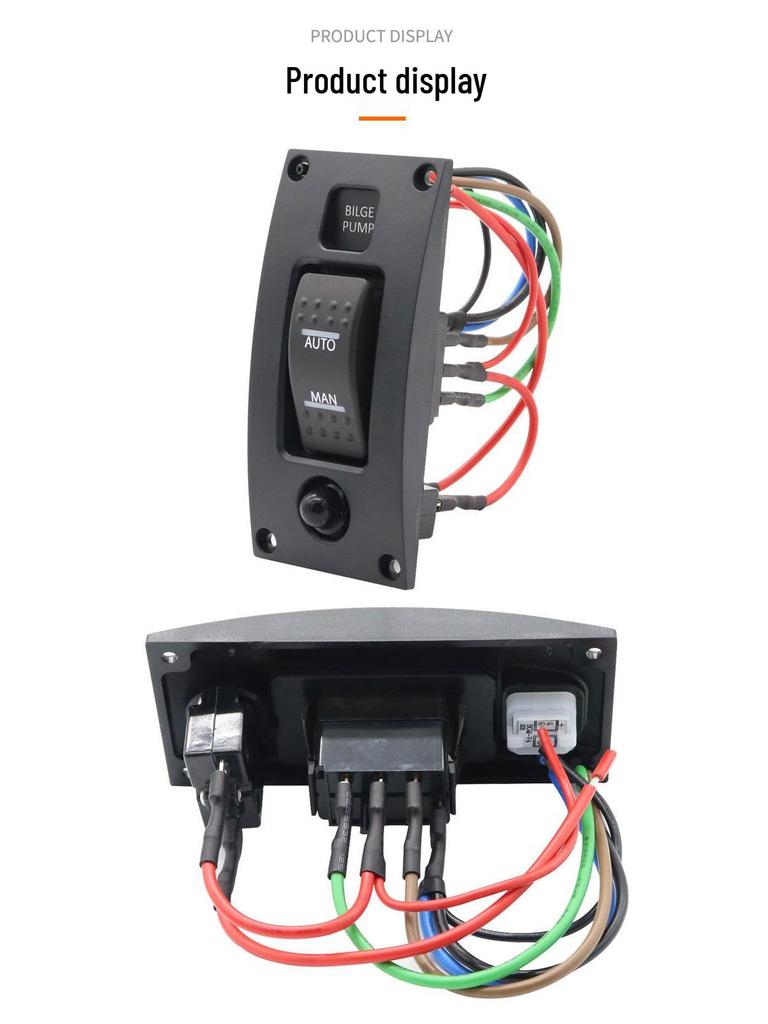 Three-Position ON-OFF-ON Bilge Pump Switch Panel