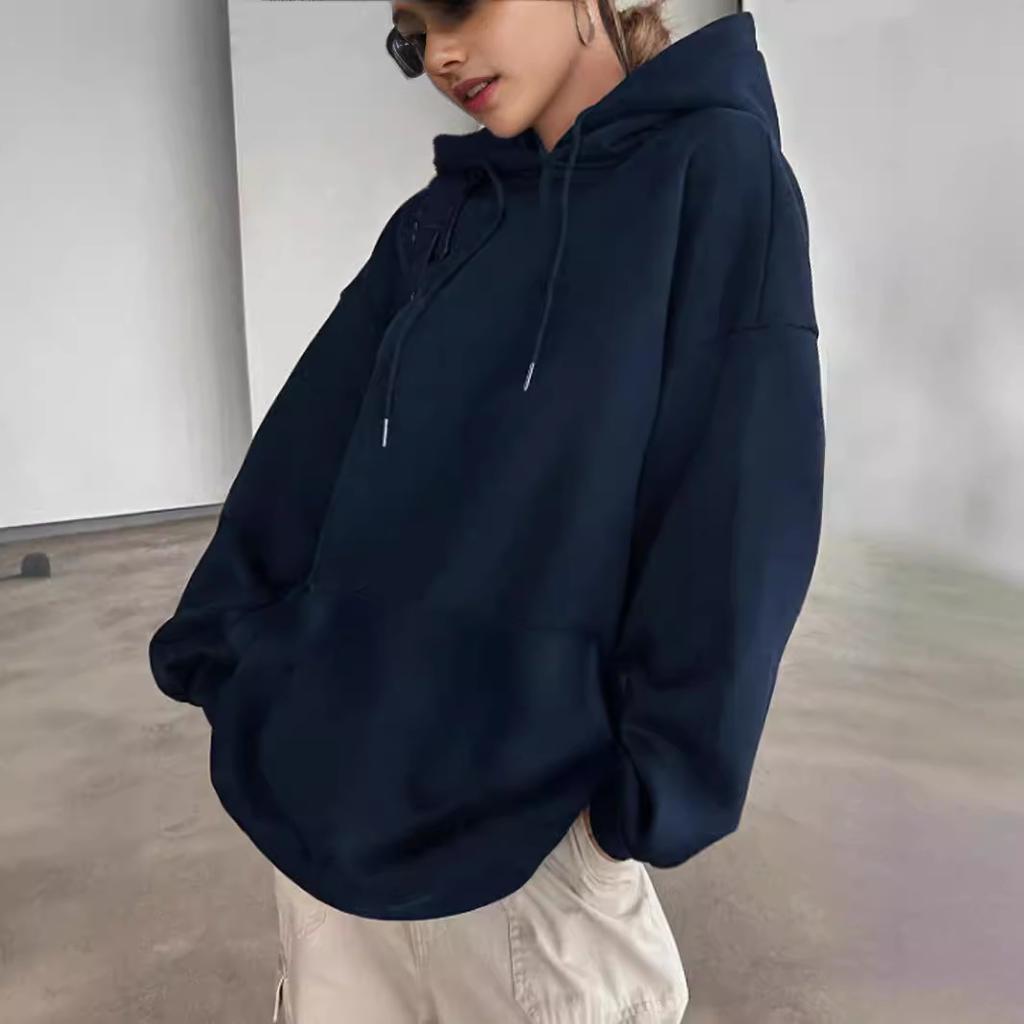 Mode Einfacher Leopardenmuster Fünfzackiger Stern Kapuzenpullover Lässig Locker Kängurutasche Kordelzug Pullover Oberteile