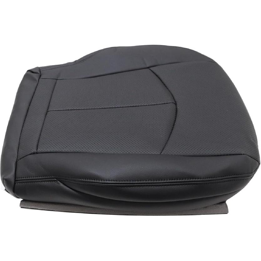 GXARTS Driver Side Bottom Lower Replacement Perforated Leather Seat Cover Black Compatible with Mercedes Benz E63 E280 E300 E320 E350 E500 E550 2003