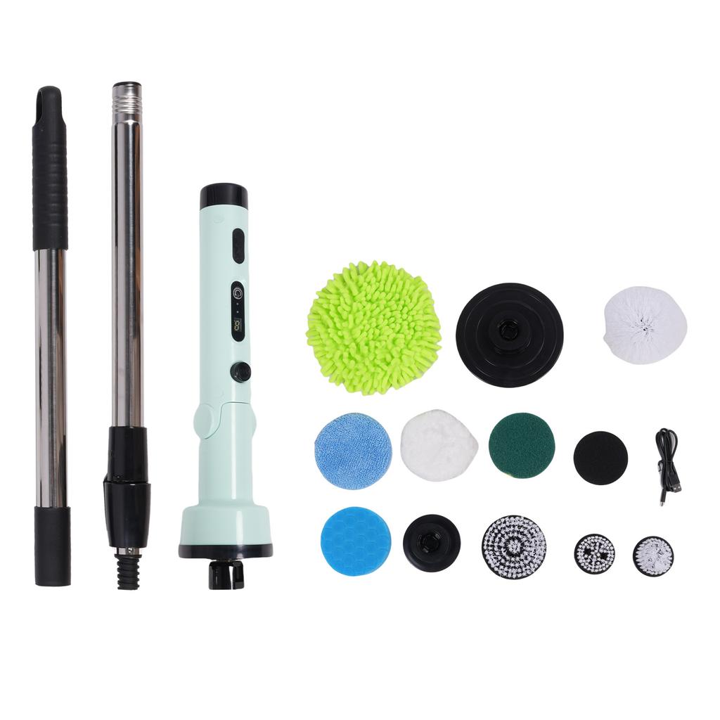Electric Cleaning Brush Water Proof Shower Scrubber Cordless Cleaning Brush with 9pcs Brush Head and