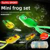Bait Fish Bait5-10PCSMini Small Thunder Frog Lure Bait3cm4gDouble Hook Black Fake Bait for Fishing with Double Bearded Toad Frog