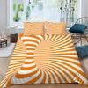 Visual Space Bedding Set Colorful Art Comforter Cover Rainbow Gradient Duvet Cover Optical Illusion Bedspread Cover Full King