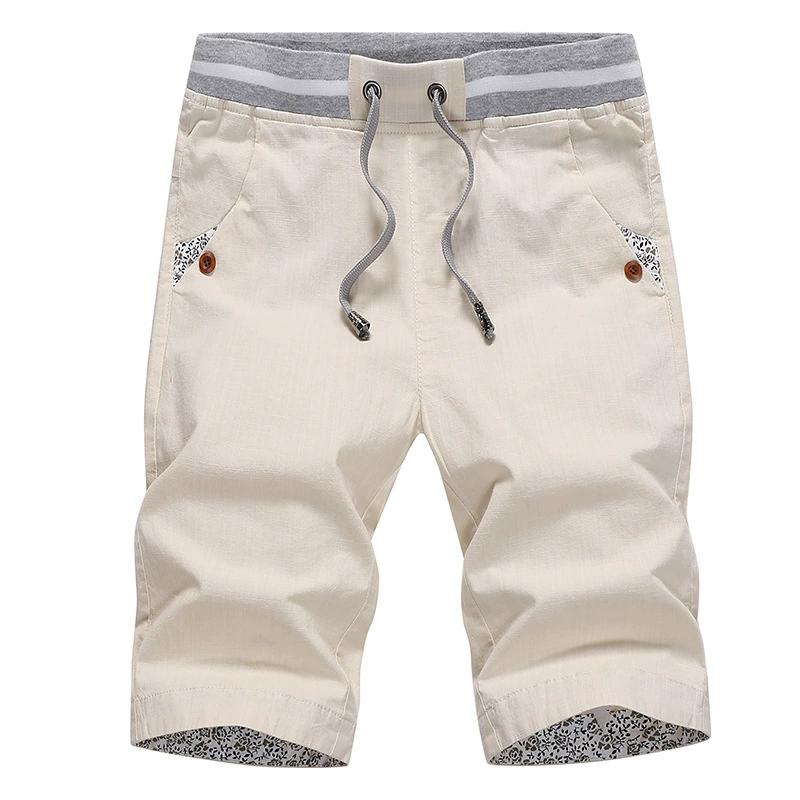 Men Cotton Fashion Men Short Summer Casual Shorts Linen Mens Shorts Bermuda Beach Short Plus Size Joggers