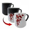 Fun Heart-shaped Color-changing Ceramic Mug Ceramic Discoloration Coffee Tea Milk Mugs Novelty Gifts Dad Mothers Day Gift