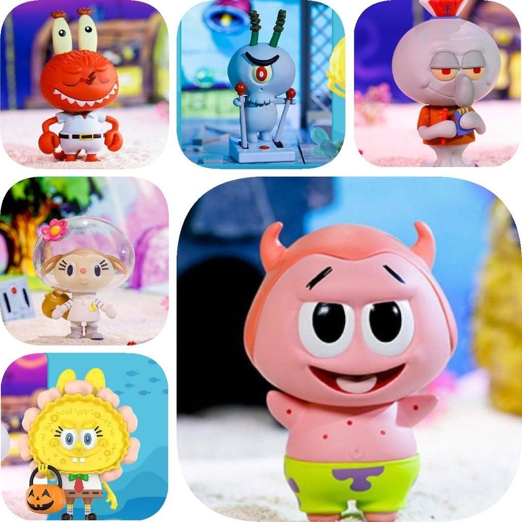 Authentic Popmart Labubu Spongebob Series Collectible Blind Box Trendy Toy