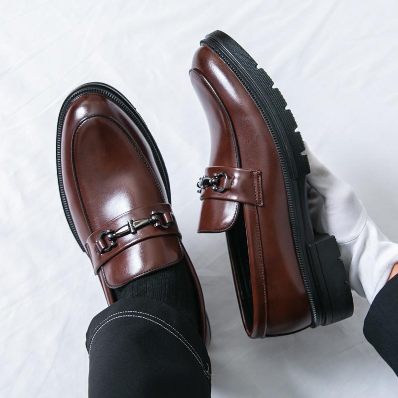 Metal Buckle Mens Casual Shoes Outdoor Summer Driving Loafers Breathable Man Slip on Footwear Moccasins All-match Walking Shoes
