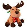 Cartoon Christmas Reindeer Plush Toy - Holiday Decoration & Gift for Girls and Kids.