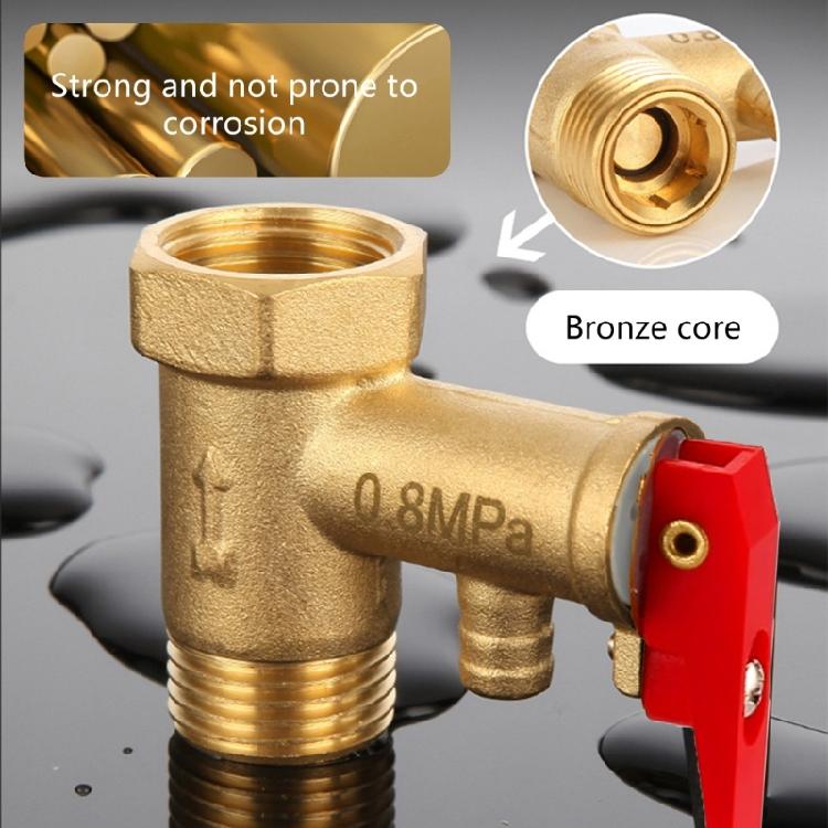 Brass Pressure Reducing Relief Valves Electric Water Heater Safety Valves for Water Heaters Systems Replacement Part