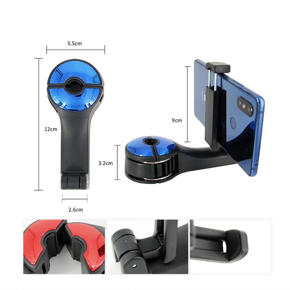 New 2 In 1 Car Headrest Hook Phone Car Holder Car Hanger Portable Seat Back Hanger Storage Hook Phone Holder Auto Fastener Clip