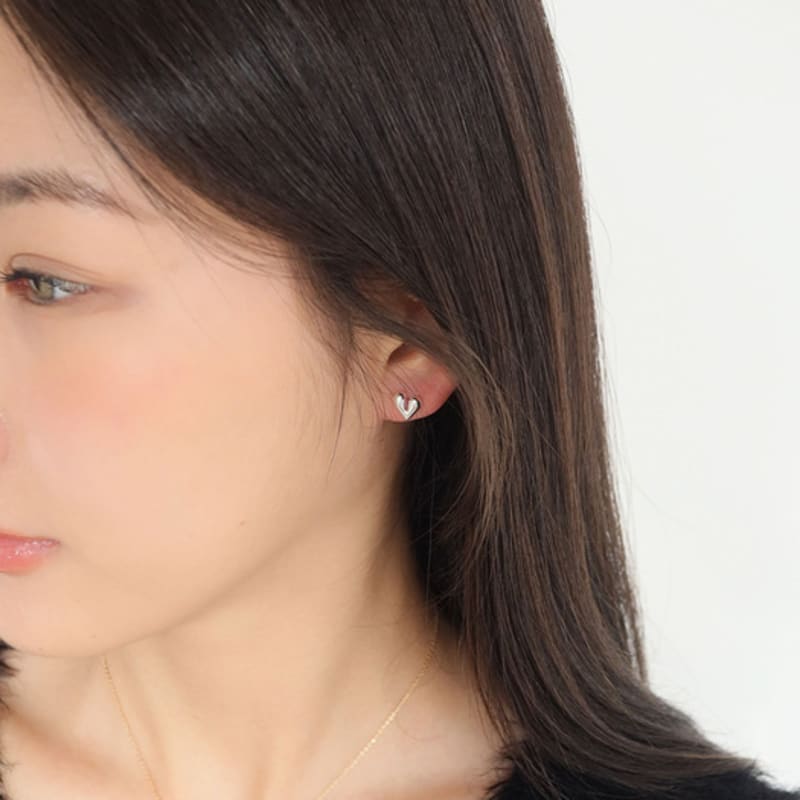 Modernlike 14k goldgefüllte Silber Kirschherz-Ohrringe