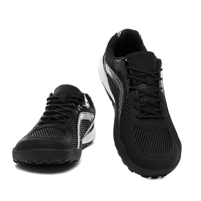 TUINANLE Couple Unisex Wide Toe Sneakers Breathable Mesh Lightweight Black All Day Comfort Casual Walking Shoes for Daily Outdoor