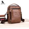 Genuine Cow Leather Messenger Bags Men Flap Casual Solid Handbags Shoulder Crossbody Bag Shoulder Bag