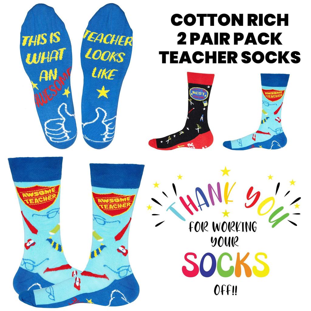 Public Dealz Herren Pack Lehrer Baumwollsocken (Packung mit 2)