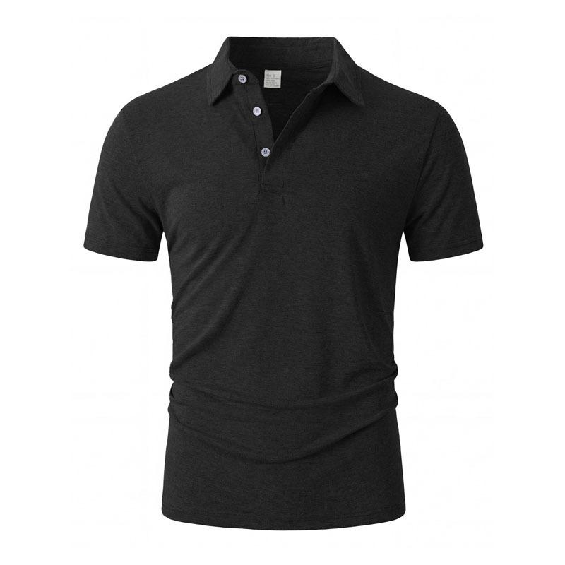 Summer New Style Lapel Daily Casual POLO Shirt Fashionable Men's Solid Color Short-sleeved T-shirt